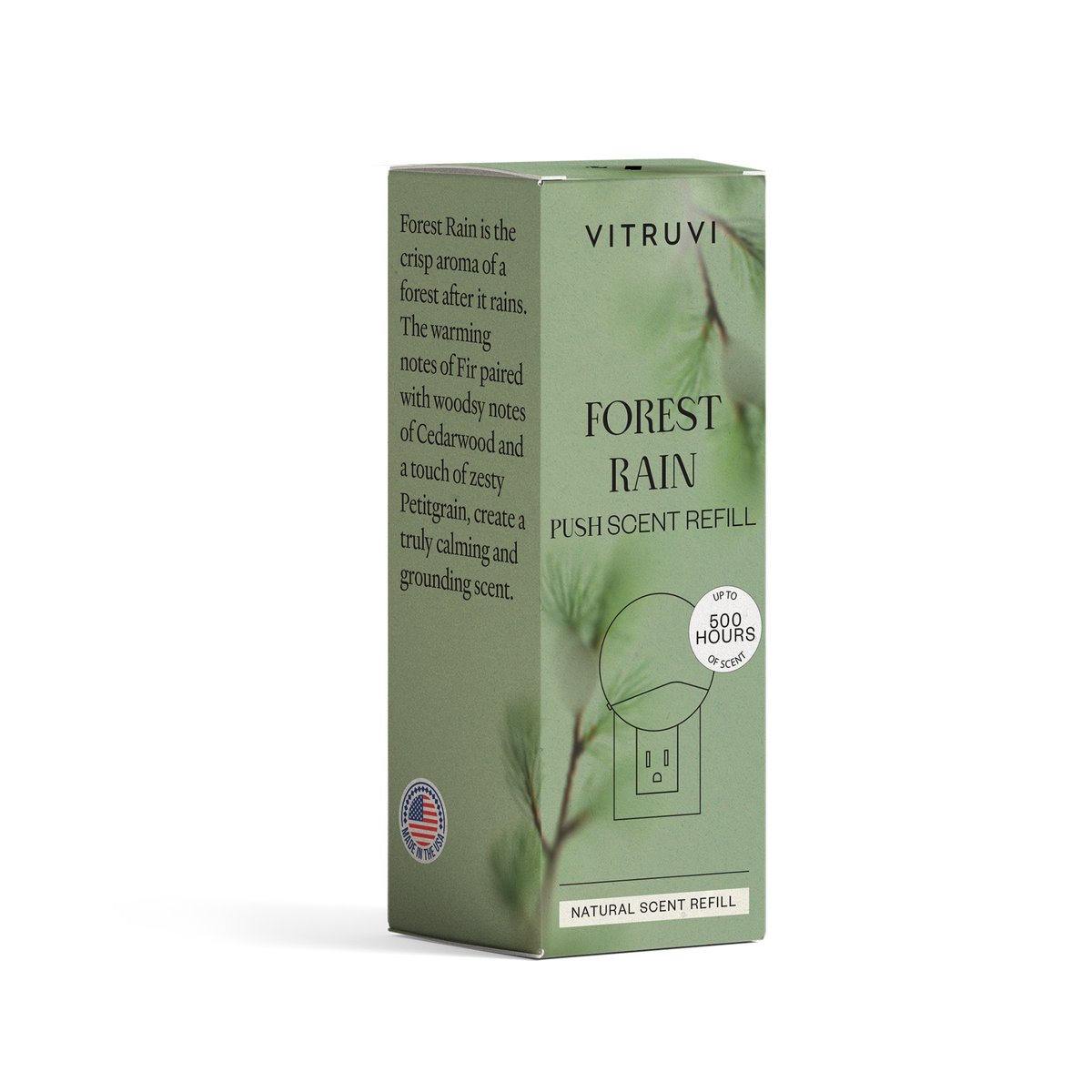 Push Plug-in Wall Diffuser – Starter Kit with Forest Rain Refill