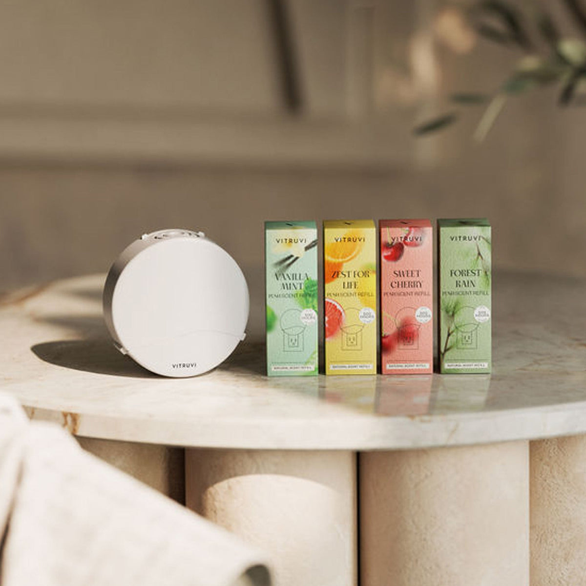 Push Plug-in Wall Diffuser – Starter Kit with Zest for Life Refill